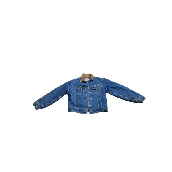 Vintage Lee Storm Rider Jacket Jean Jacket Warm Wool Lined Union Made Coat - Picture 1 of 8